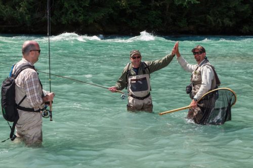 Successful heli fly fishing in B.C.'s rivers