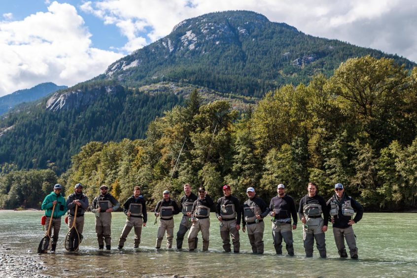 Group fly fishing trip near Vancouver, B.C.